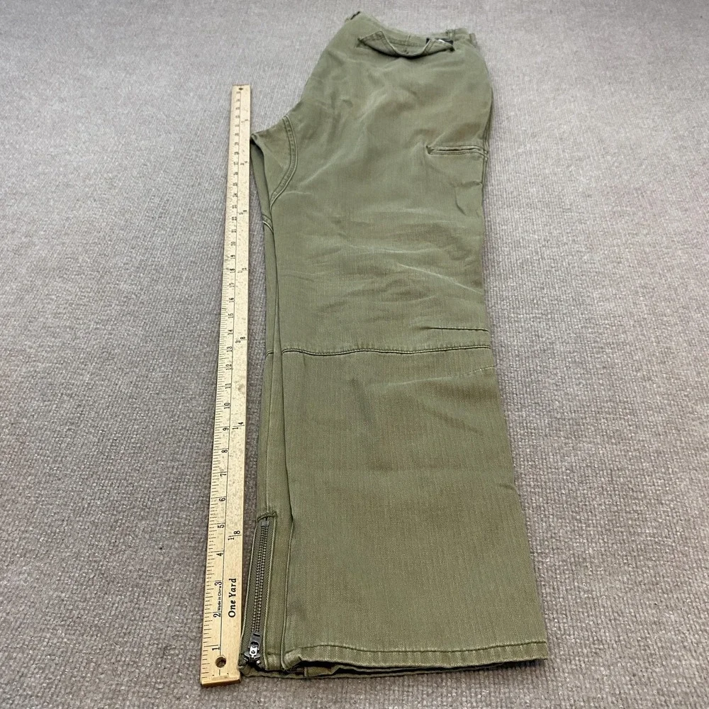 Lifted‎ Research Group Pants Mens 36x30 Green Cargo Ankle Zip Herringbone Grunge